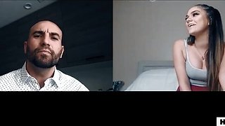 UNSPOILED TABOO Step Father Blackmails Her Daughter-in-law After Web cam Onanism - Athena Faris