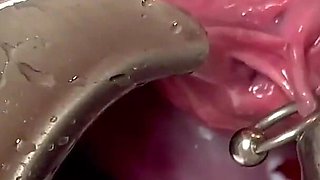 Strong Stream Pee From My Spread Out Pussy by Speculum