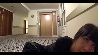 Coming Back From the Sauna to My Hotel