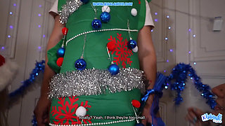 Khalamite 2 Santas Thunder These 2 Hot Mrs. Claus the Tree Is Cuckold - Foursome Hard