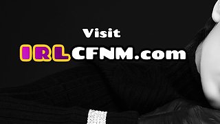 CFNM horny MILF wanking cock to stranger