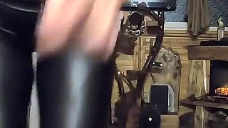 Tight Leather Pants Dance Cameltoe Tease & Sensual Moves-prev