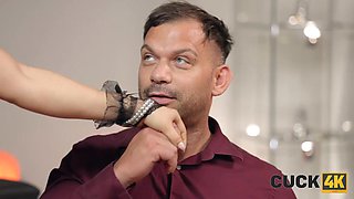 CUCK4K. Big titty Czech is having fun in BDSM club