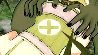 Elf Archer Gets Fucked in the Forest by a Goblin