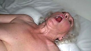 Old hairy granny enjoys pussyfuck