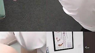 Perv Doctor - Ginger Teen Who Discovered Her Health Insurance Expired Pays Her Doctor with Pussy Instead