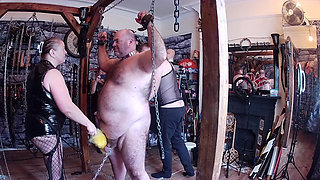 Part 3:- Lanista Bear and Domina Satana teaches Mistress Izar and Master Izar