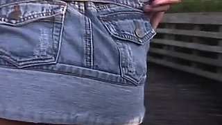 Smoking Hot Corey Flashes It All in a Public Park