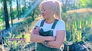 Hairy Blonde StepMom Pisses Outdoor Solo POV Roleplay