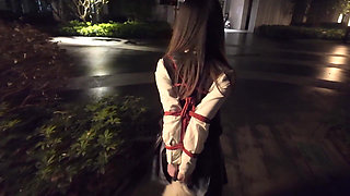 Hs19-a Girl in a School Uniform Was Bound Wander the Streets