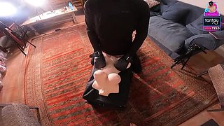 Tease & Denial: Training Zero's Fake Chastity Cumshot Release with Tantaly Sex Doll