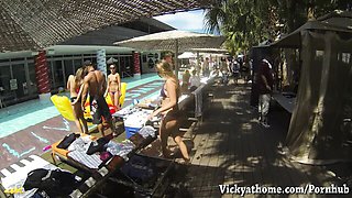 Vicky At Home featuring Vicky Vette and Penny Pax's french kiss scene