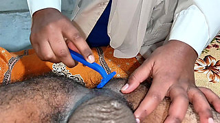 I Surprise the New Cleaning High School Girl Who Comes Home and Catches Me off Until She Helps Me Finish