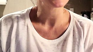 Big boobs milf masturbates with her dildo