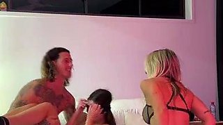 Ella Alexandra Blindfold And Bondage Threesome Sextape