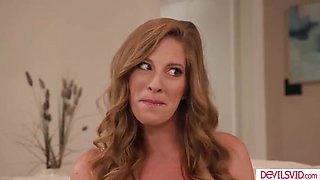 Wife Cheats With Husband's Mistress In Hot Threesome Sex - Big Ass Blonde MILF Face Sitting & Sloppy Blowjob