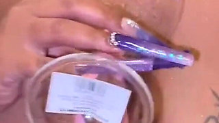 Sqauting Pissing in a Glass Swallowing My Piss Pouring It All Over My Big Boobs