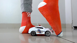 Patrol Car Feet Stomped and Breast Repress