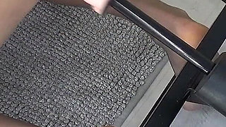 Fucking a Sex Machine in a New Nylon Suit