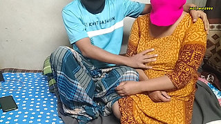 Village Wife with Husband Tight Push Long Time Romance