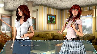 Offcuts Amy in an animated hentai visual novel adventure