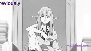 Frieren x Fern x Ubel: Hot Lesbians Threesome (Cartoon Sex)