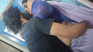 Long lip lock with ass kiss romance and hard fuck in saree