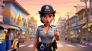 Thai Police Officer Stopped Me on Street and Fucked Me at the Station