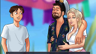 Summertime saga: college boobs competition at the beach ep 204