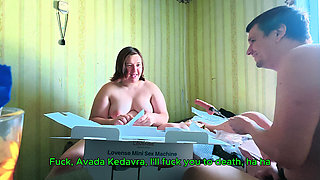Plump Big Tits Babe Sucks on Lovense Sex Machine & Dildo