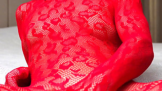 I Love This Fishnet Bodysuit so Much That When I Put It on, I Can't Help but Touch My Pussy.