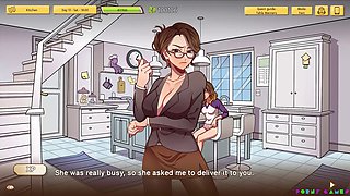 Gobbling the principal's vulva on the desk in a high school adventure