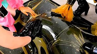 Tied up fetish bondage bdsm sub caned