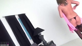 Big Tits Gym Striptease