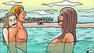 Curvy Wife Cheats on Her Husband While on Vacation