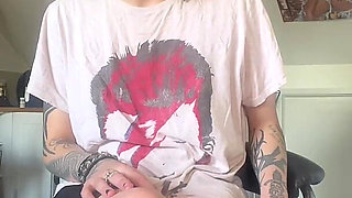 Skinny Goth Huge Belly Rapid Pregnancy at the Doctors Office