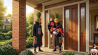 Fruit Series: Episode 3 - Cute Strawberry Girl and Pineapple Girl Sharing Sensual AI Hentai