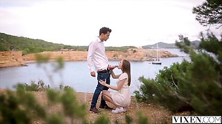 Vika Lita rides cliff-terrace cowgirl