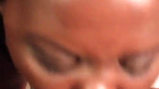 Ebony milf sucks dick with chubby young dumb slut