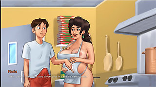 Summertime Saga Gameplay Maria Threesome and Gets Pregnant