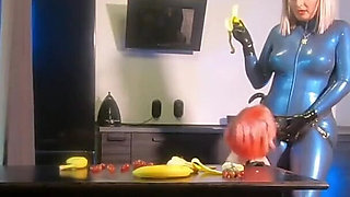 Romantic Sexual BDSM Morning of 2 Lesbian Girls in Latex Rubber