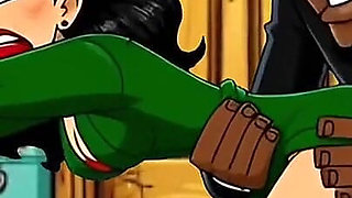 Slut Wife Fucked in Dirty Public Toilet. Cartoon