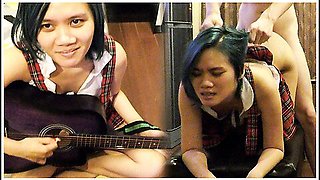 Music Student with Blue Hair Seduces Her Teacher for Exam Success