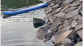 Mia Lake In I Suck His Dick Outside On Public Beach Next To Lake - Tonny And Mia