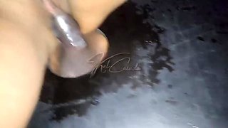Gloryhole Blowjob with Big Dick Stranger - Latina Amateur Kel Abate Moans and Takes Cum