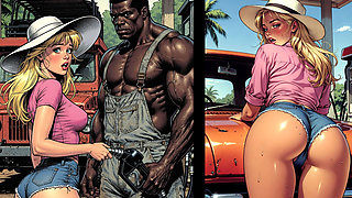 Jungle Gas Station: a Black Pump for a White Wife. BBC Wife Cuckold