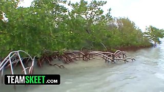 This girl sucks - horny young sucks schlong outdoor and gets gigantic sperm in her face