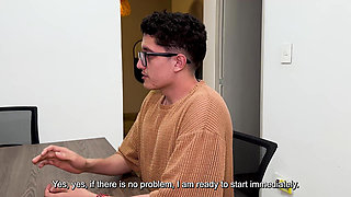 Latina Boss Fucks Her Young, Nerdy Employee in the Office-she Has a Perfect Pussy!