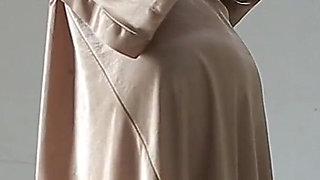 Very Sexy Yellow Satin Dress