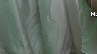 I Help My Aunty Inflate the Mattress While Touching Her Ass with My Cock